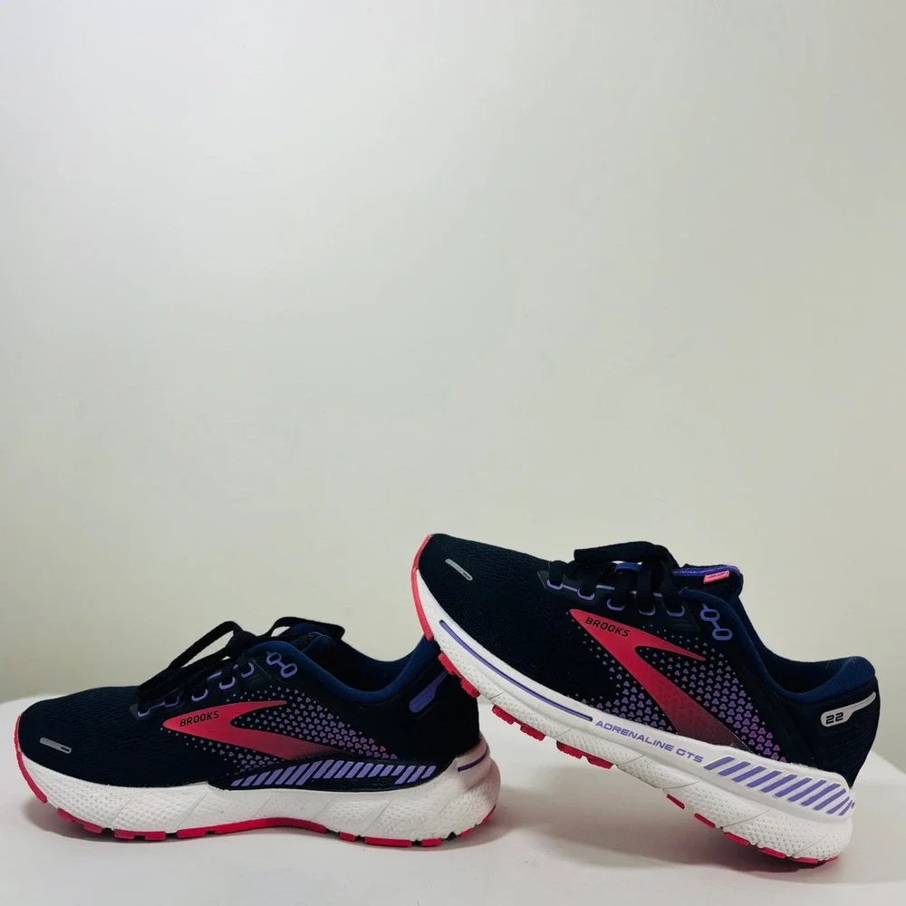 Brooks Adrenaline GTS 22 Black/Purple/Pink 1203531B080 Women Running Shoes 6.5 - Picture 3 of 10